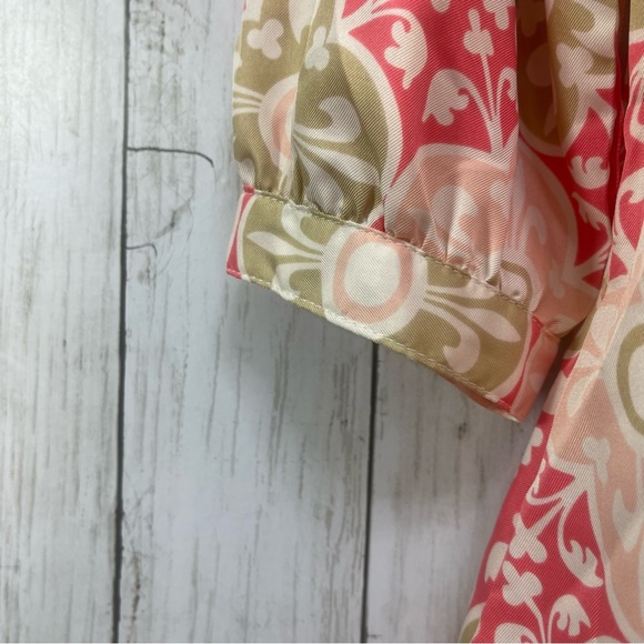 White Stage Peach Glow 3/4 Sleeve Blouse Medium - Picture 4 of 7